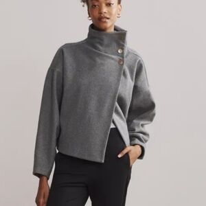 RHONE Grey Cocoon Crop Jacket